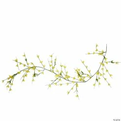 Flash Sale 🔥 5' Green and Yellow Artificial Spring Floral Garland - Unlit 😍