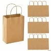 Cheap 🛒 6 1/2" x 9" Medium Kraft Paper Gift Bags - 12 Pc. 🎉