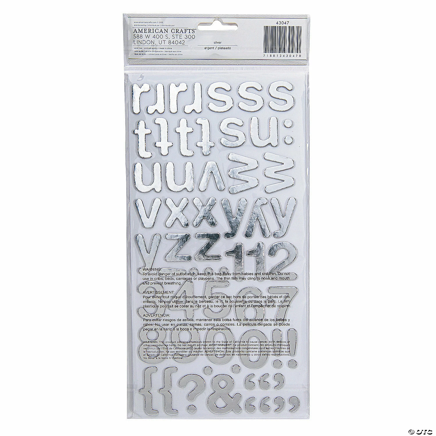 Coupon ⌛ American Crafts™ Thickers™ 3D Cinnamon Silver Foil Alphabet Stickers - 118 Pc. 🔥 4 Coupon ⌛ American Crafts™ Thickers™ 3D Cinnamon Silver Foil Alphabet Stickers - 118 Pc. 🔥 - Image 2
