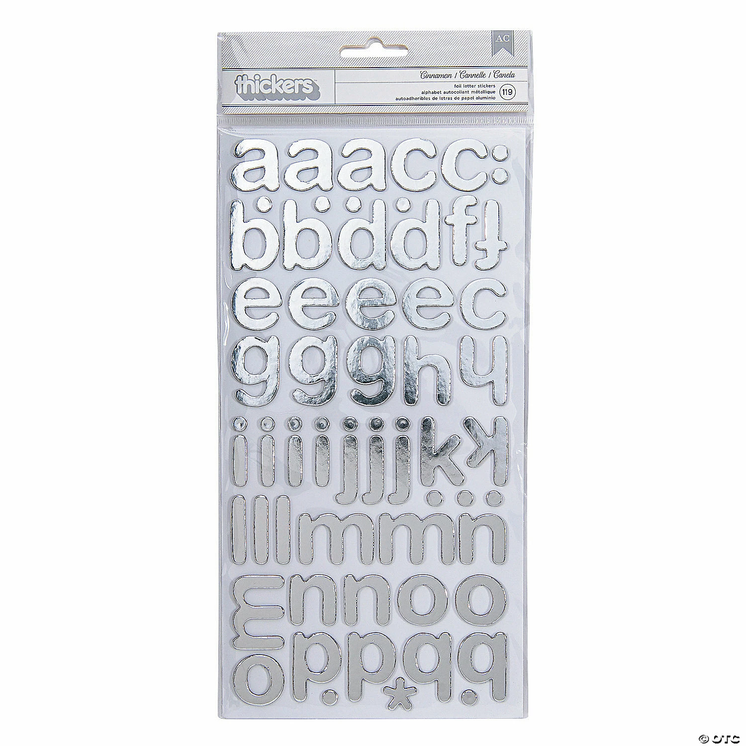 Coupon ⌛ American Crafts™ Thickers™ 3D Cinnamon Silver Foil Alphabet Stickers - 118 Pc. 🔥 3 Coupon ⌛ American Crafts™ Thickers™ 3D Cinnamon Silver Foil Alphabet Stickers - 118 Pc. 🔥