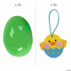 Budget 🧨 Bright Plastic Easter Eggs with Chick Ornament Craft Kit – Makes 24 ✨ -Easter Crafts Sales bright plastic easter eggs with chick ornament craft kit makes 2414098297 a01