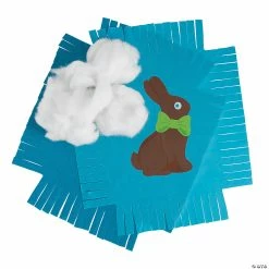 Wholesale 🔔 Chocolate Bunny Fleece Tied Pillow Craft Kit - Makes 6 ✨ -Easter Crafts Sales chocolate bunny fleece tied pillow craft kit makes 614096932 a01