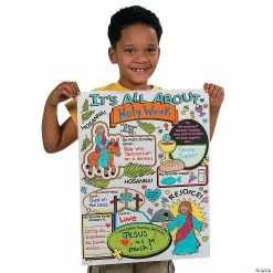 Wholesale 😉 Color Your Own! “All About” Holy Week Posters - 30 Pc. ⭐ -Easter Crafts Sales color your own all about holy week posters 30 pc 48 9287 a02