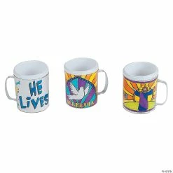 Budget 👏 Color Your Own Religious Easter Mugs - 12 Ct. ❤️