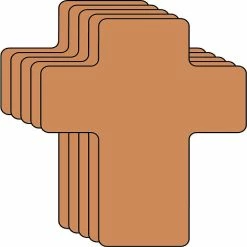 Best deal ❤️ Creative Shapes Etc. - Brown Cross Foam Single Color Creative Cut-outs- 3” 🎉