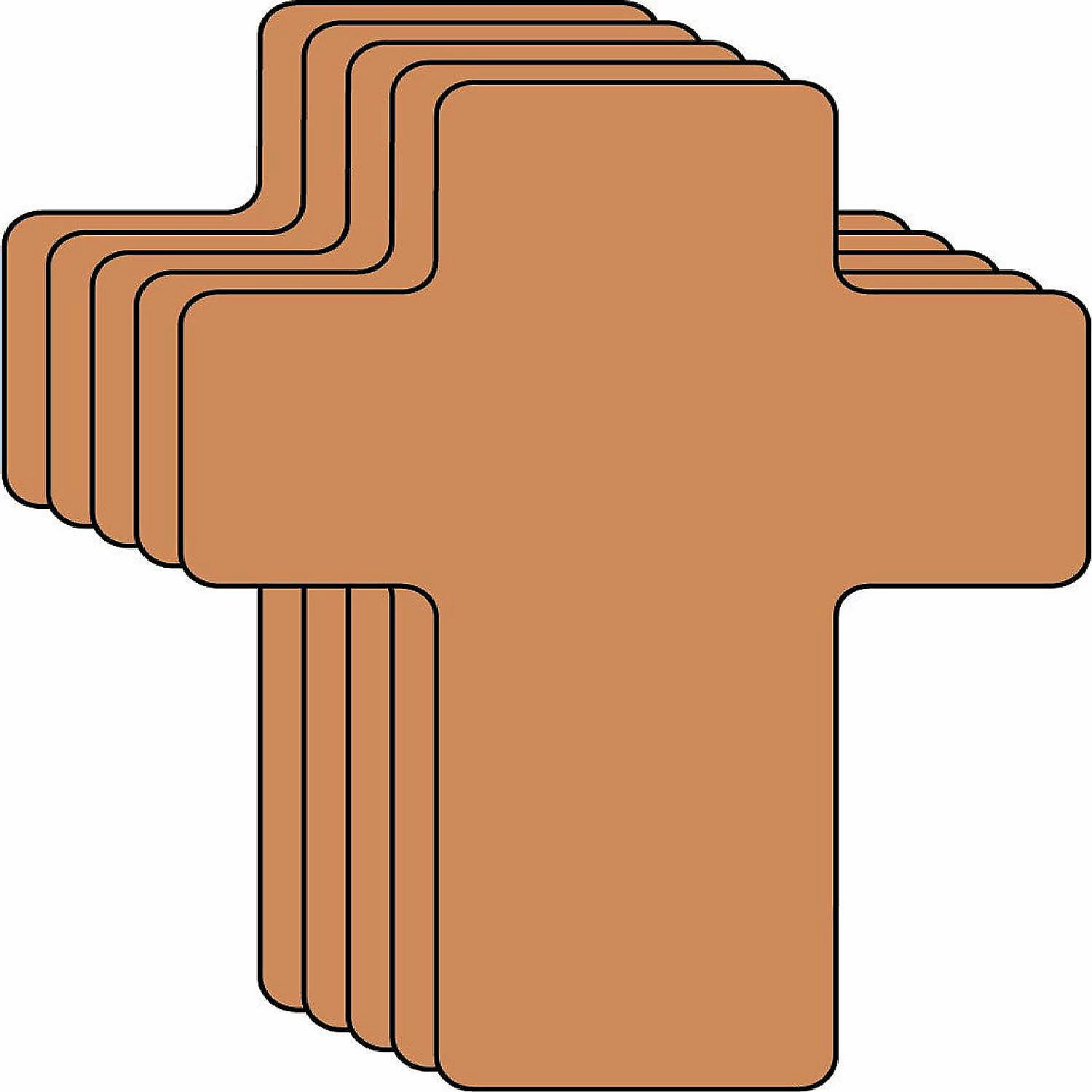 Promo π Creative Shapes Etc. - Brown Cross Foam Single Color Creative Cut-outs- 5.5" π 3 Promo π Creative Shapes Etc. - Brown Cross Foam Single Color Creative Cut-outs- 5.5" π