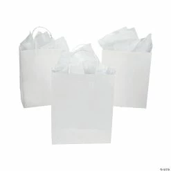 Best Pirce ⭐ DIY Large White Gift Bags - 12 Pc. 😉