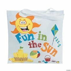 Hot Sale 💯 DIY Large White Tote Bags - 12 Pc. 🤩 -Easter Crafts Sales diy large white tote bags 12 pc 48 8265 a01