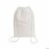Flash Sale ❤️ DIY Medium White Canvas Drawstring Bags - 48 Pc. 🧨