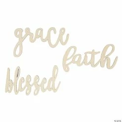 Best Sale ⌛ DIY Unfinished Wood Faith Words - 3 Pc. 🔥