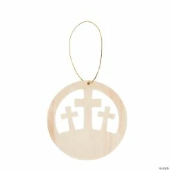 New 🤩 DIY Unfinished Wood Resurrection Crosses Ornaments - Makes 12 🛒