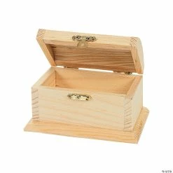 Hot Sale 🥰 DIY Unfinished Wood Treasure Boxes - 12 Pc. ⌛