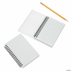 Outlet 🥰 DIY White Canvas Spiral Notebooks - 12 Pc. ✔️