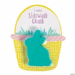 Cheapest ❤️ Easter Bunny Sidewalk Chalk with Card - 12 Pc. ⭐