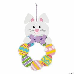 Cheapest ⭐ Easter Bunny Wreath Craft Kit- Makes 12 😉