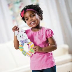 Cheapest ⭐ Easter Bunny Wreath Craft Kit- Makes 12 😉 -Easter Crafts Sales easter bunny wreath craft kit makes 1213722365 a03