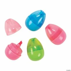 Discount 🛒 Easter Egg-Shaped Highlighters - 12 Pc. ⭐