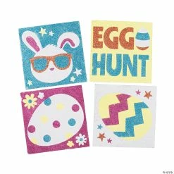 Promo 👍 Easter Glitter Art Pictures - 12 Pc. 🛒