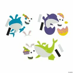 Flash Sale 😀 Easter Shark Magnet Craft Kit - Makes 12 👏 -Easter Crafts Sales easter shark magnet craft kit makes 1213962566 a01