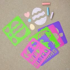 Top 10 😉 Easter Sidewalk Chalk Stencils - 6 Pc. 🔥