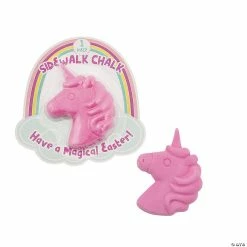 Outlet ✔️ Easter Unicorn Sidewalk Chalk with Card - 12 Pc. ✨