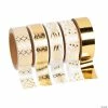 New π Gold Foil Print Washi Tape - 5 Pc. π― 1 New π Gold Foil Print Washi Tape - 5 Pc. π― -Easter Crafts Sales gold foil print washi tape 5 pc 13764771