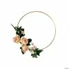 Cheapest 😍 Gold Hoop Decoration with Peach Floral Accents 🛒 -Easter Crafts Sales gold hoop decoration with peach floral accents13862029