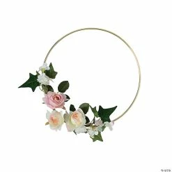 Best reviews of ⌛ Gold Hoop Decoration with Pink Floral Accents 🧨