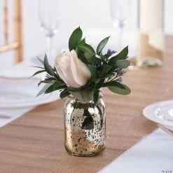 Flash Sale 🎉 Gold Mercury Mason Jars - 12 Pc. 🎉 -Easter Crafts Sales gold mercury mason jars 12 pc 13759764 a04