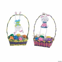 Hot Sale ⌛ Hanging Bunny Basket Decorating Craft Kit - Makes 12 🎉