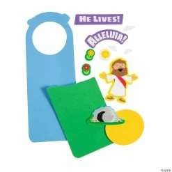 Deals ✔️ He Lives Door Hanger Craft Kit - Makes 12 ✨ -Easter Crafts Sales he lives door hanger craft kit makes 1213961915 a01