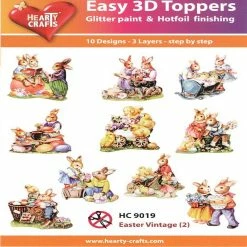 Buy 😍 Hearty Crafts Easy 3D Toppers Easter Vintage 2 😍