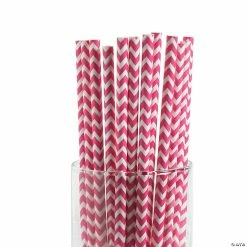 Best Pirce ✔️ Chevron Paper Straws - 24 Pc. 🔔