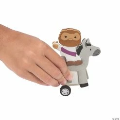 Coupon 🥰 Jesus on Donkey Pull-Back Craft Kit - Makes 12 🤩 -Easter Crafts Sales jesus on donkey pull back craft kit makes 1213935974 a02