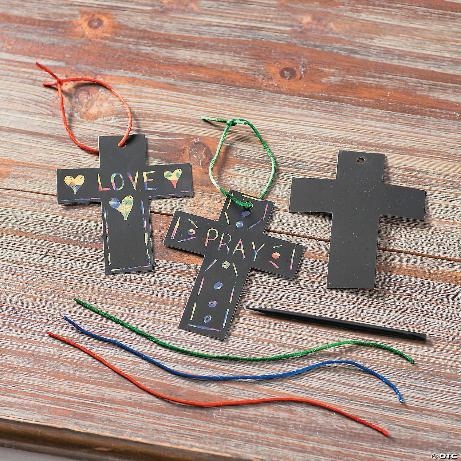 Wholesale ๐ Magic Color Scratch Cross Ornaments - 24 Pc. ๐ 5 Wholesale ๐ Magic Color Scratch Cross Ornaments - 24 Pc. ๐ - Image 3