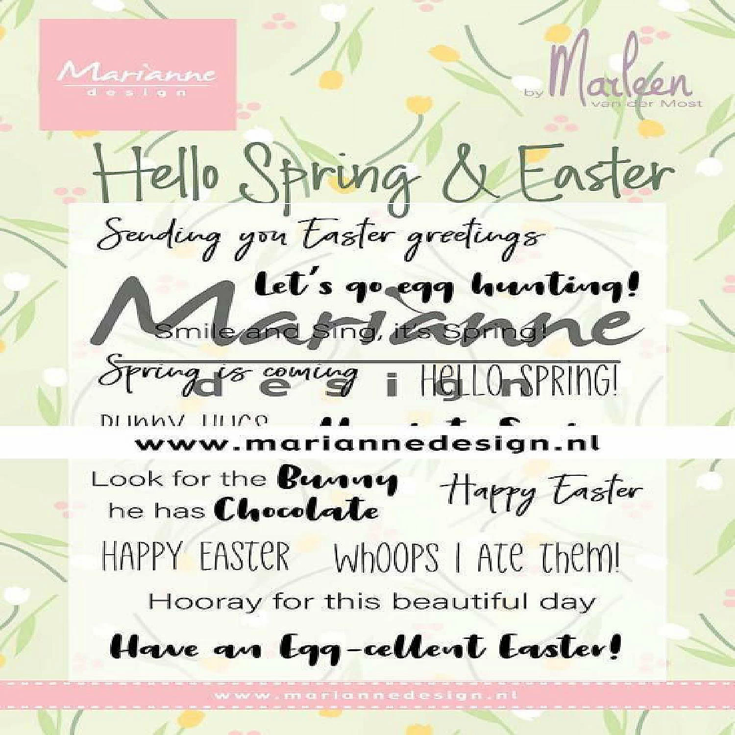 Flash Sale ๐ Marianne Design Marleen's Hello Spring Easter Clear Stamps โ๏ธ 3 Flash Sale ๐ Marianne Design Marleen's Hello Spring Easter Clear Stamps โ๏ธ