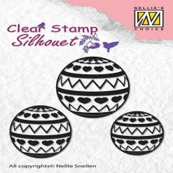 Coupon 🎁 Nellie's Choice Clear Stamp Silhouette Easter Eggs 🥰