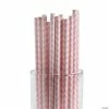 Hot Sale ✨ Chevron Paper Straws - 24 Pc. 🧨 -Easter Crafts Sales pink chevron paper straws 24 pc 13659677
