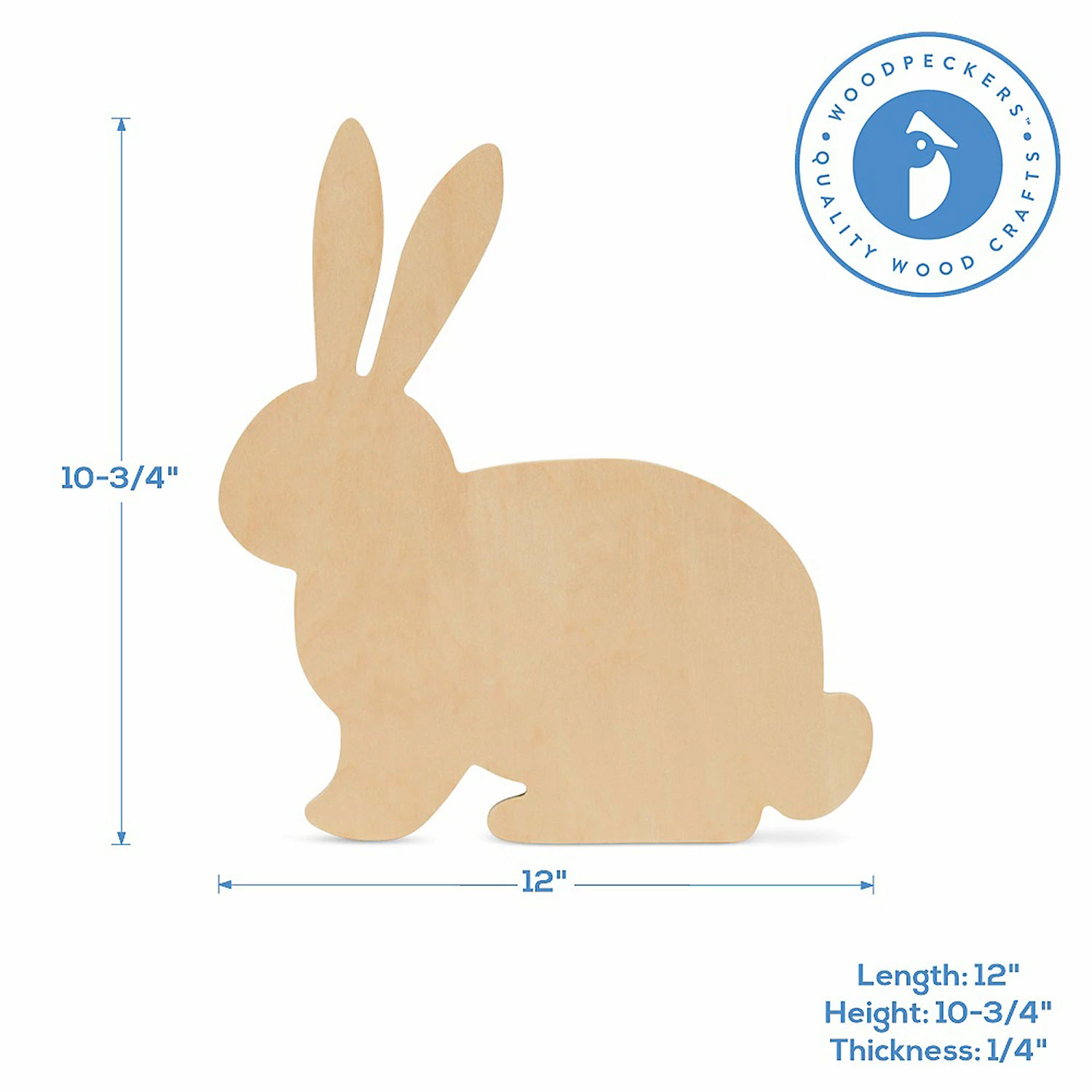 Hot Sale π Woodpeckers Crafts, DIY Unfinished Wood 12" Rabbit Cutout, Pack of 6 π 5 Hot Sale π Woodpeckers Crafts, DIY Unfinished Wood 12" Rabbit Cutout, Pack of 6 π - Image 3