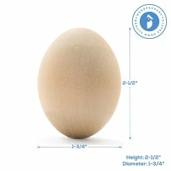 Best Sale ✨ Woodpeckers Crafts, DIY Unfinished Wood 2-1/2" Egg, Pack of 50 🔔 -Easter Crafts Sales woodpeckers crafts diy unfinished wood 2 1 2 egg pack of 5014122029 a02NOWA