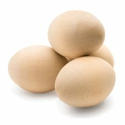 Wholesale π Woodpeckers Crafts, DIY Unfinished Wood 3-1/4" Flat Bottom Egg, Pack of 10 βοΈ