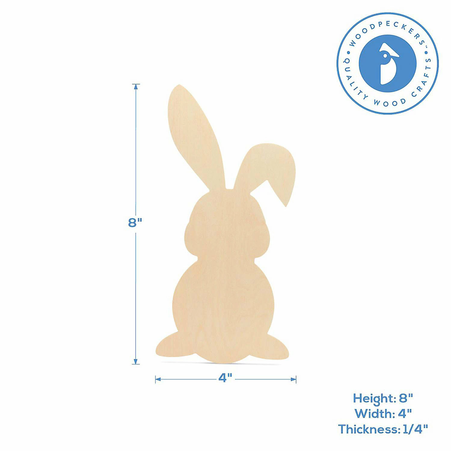 Buy π Woodpeckers Crafts, DIY Unfinished Wood 8" Bunny Cutout Pack of 3 𧨠4 Buy π Woodpeckers Crafts, DIY Unfinished Wood 8" Bunny Cutout Pack of 3 𧨠- Image 2